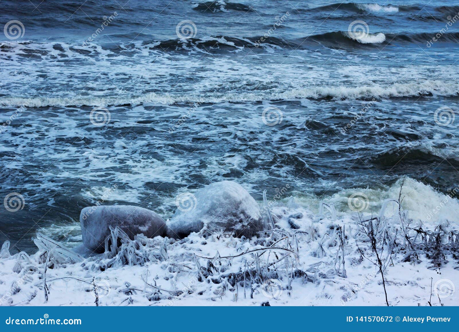 View of the Baltic Sea in the Winter Stock Photo Image of cold