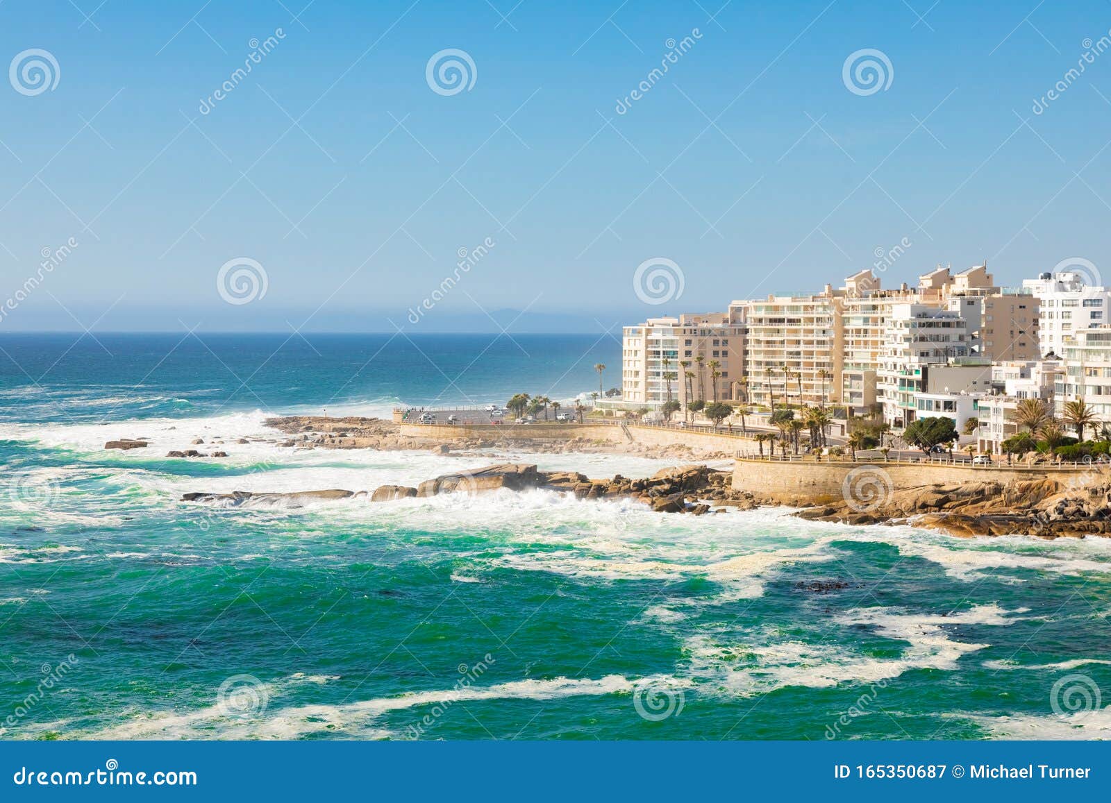 view of bantry bay and  apartments in cape town south africa