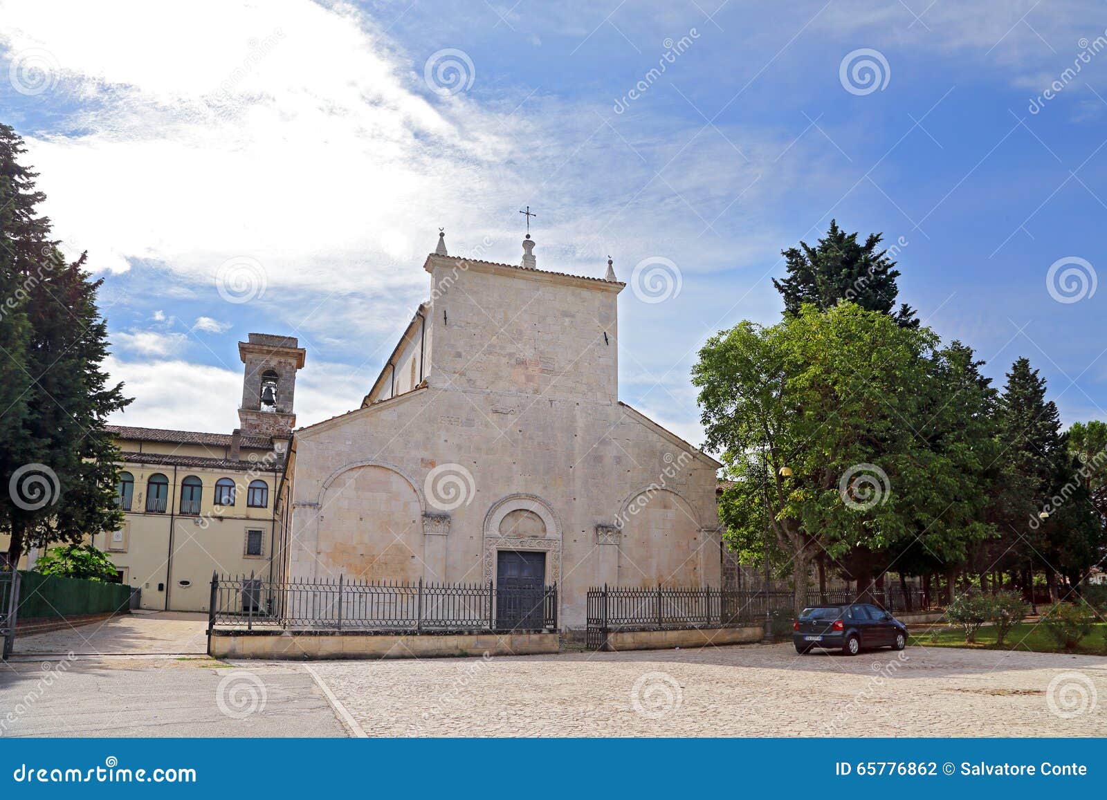 Cattedrale di San Pelino Corfinio Pentima.L'Aquila.Abruzzo. Passepartout.1891 