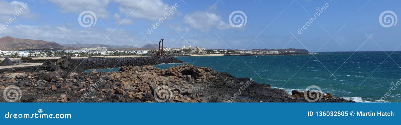 view of the beach at costa teguise lanzarote