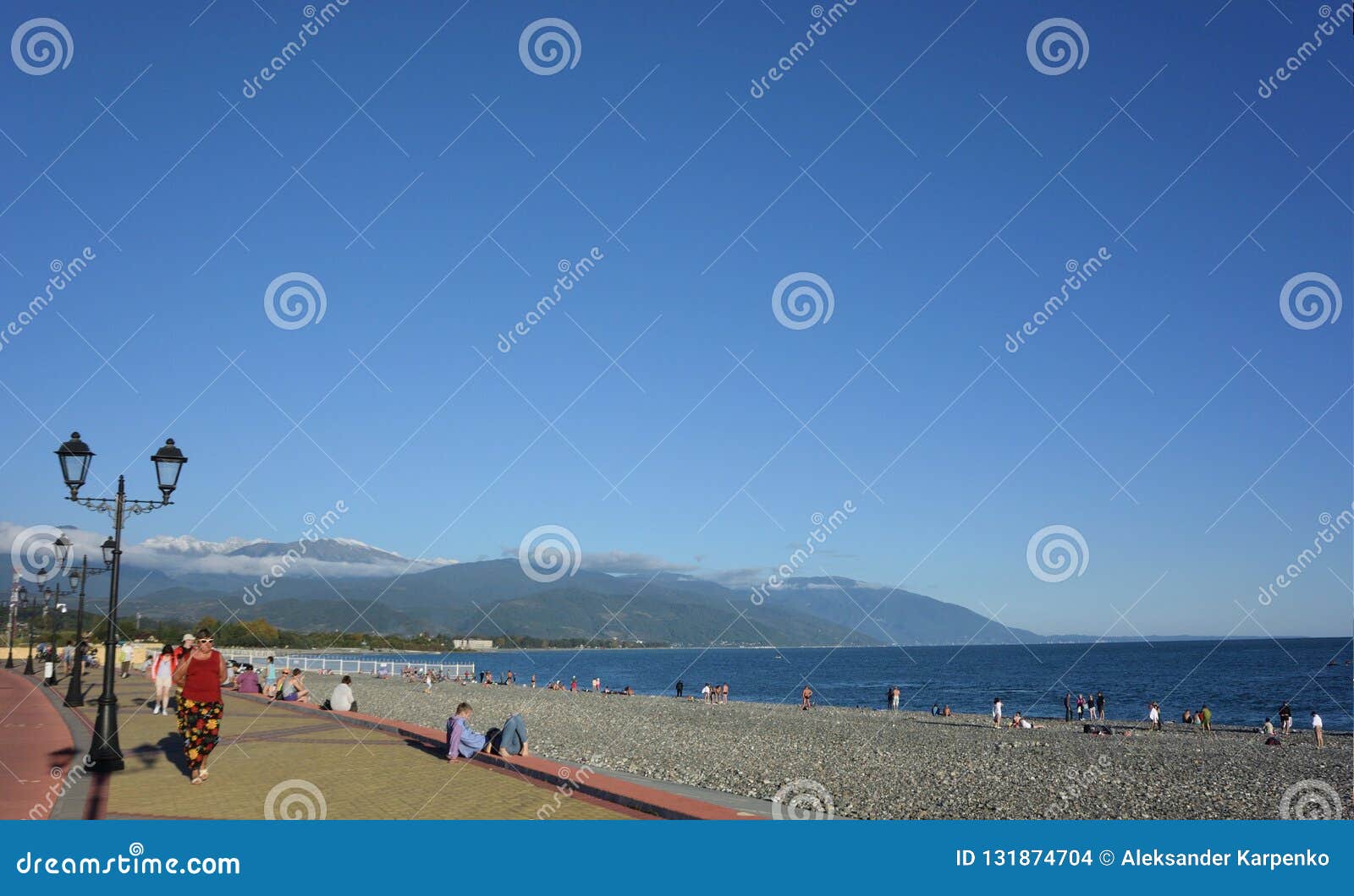 View of the Beach in the Sochi, Russia Editorial Stock Image - Image of ...