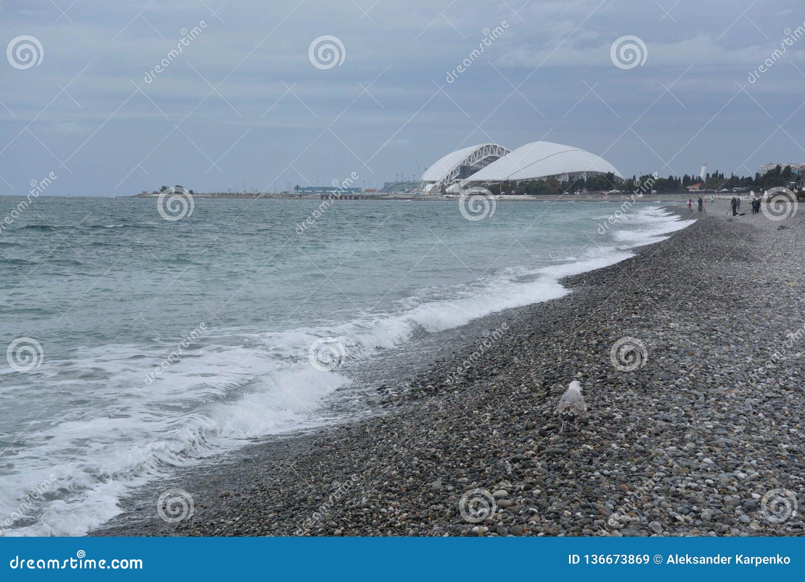 View of the Beach in the Sochi, Russia Editorial Stock Image - Image of ...