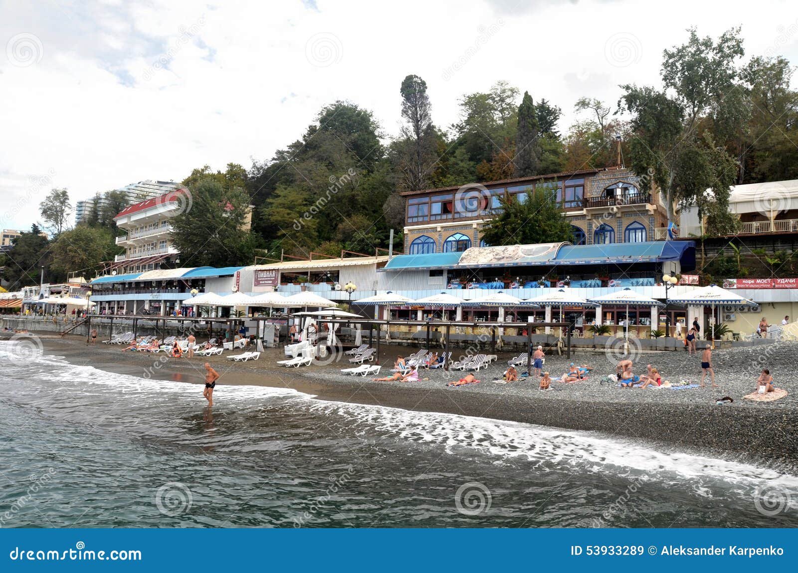 View of the Beach in the Sochi, Russia Editorial Stock Image - Image of ...