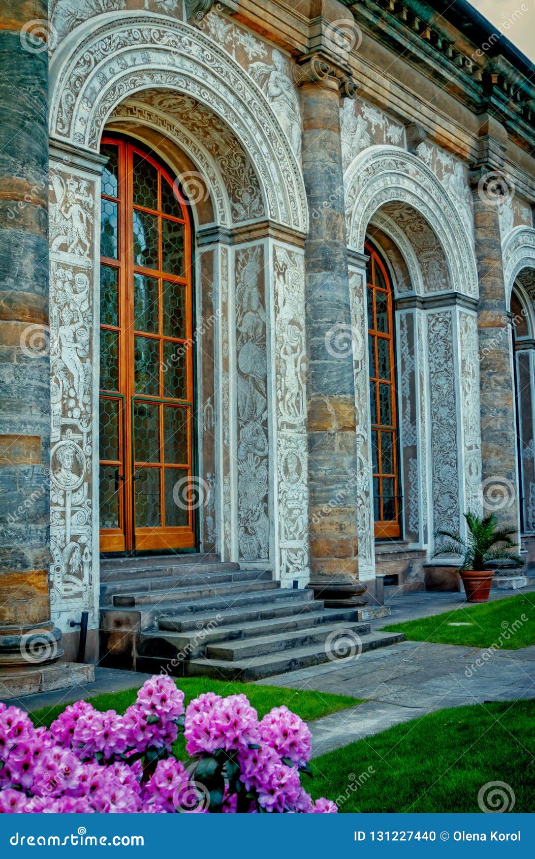 View Of Beautiful Ball Game Hall And The Royal Garden Prague