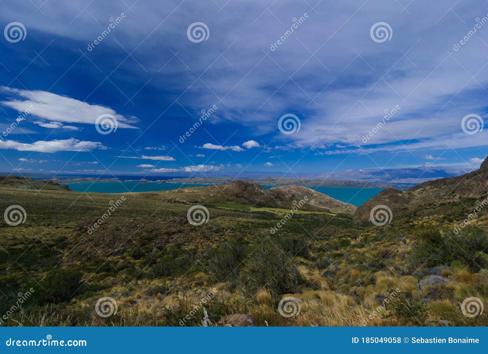 beautiful lago bueno aires, in patagonia chile