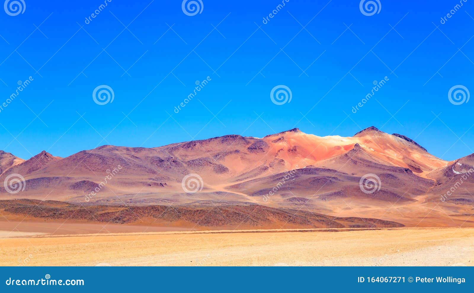 view of the beautiful mountain and salvador dali siloli desert in uyuni bolivia