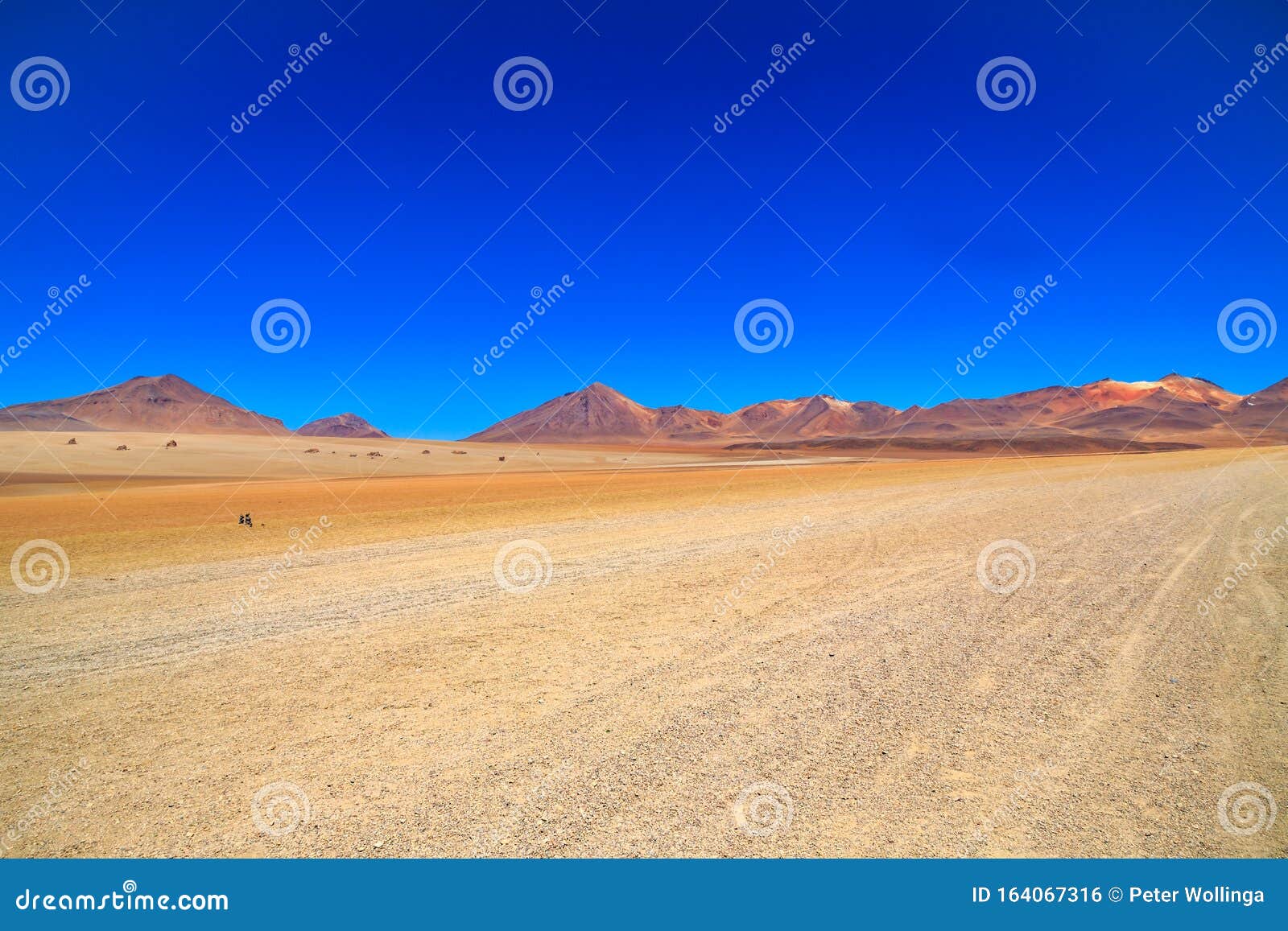 view of the beautiful mountain and salvador dali siloli desert in uyuni bolivia