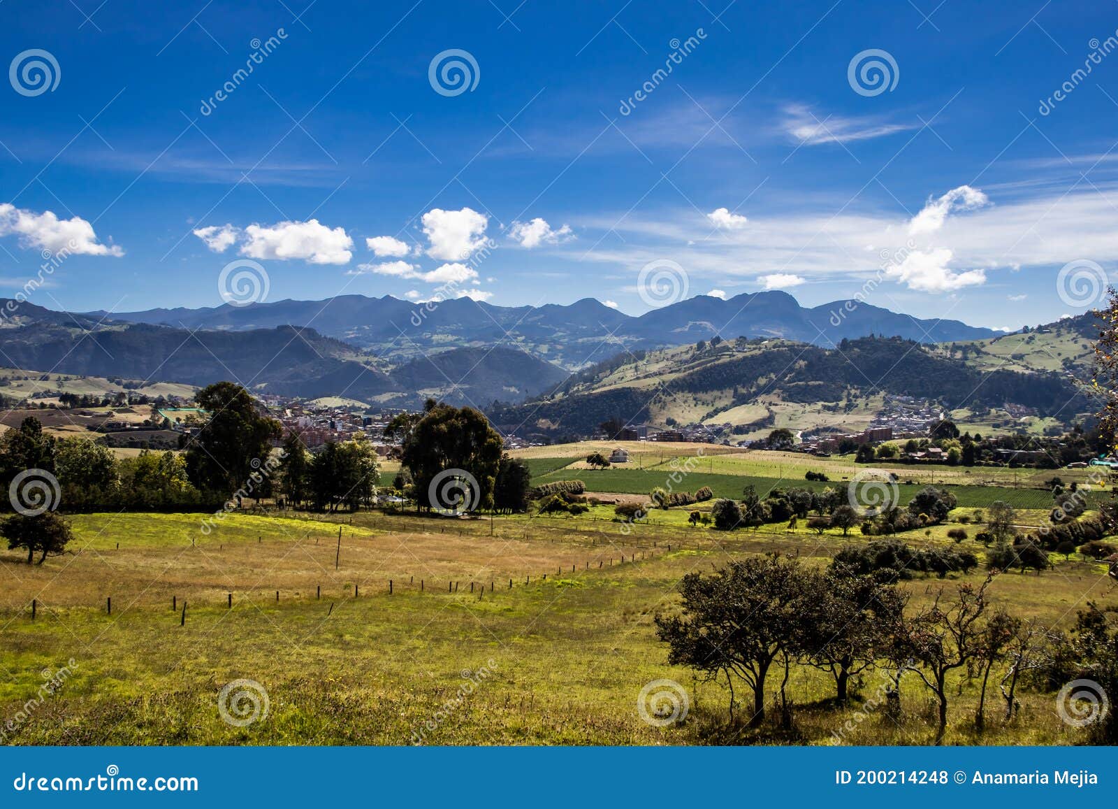 view of  the beautiful mountains of the municipality of la calera located on the eastern ranges of the colombian andes