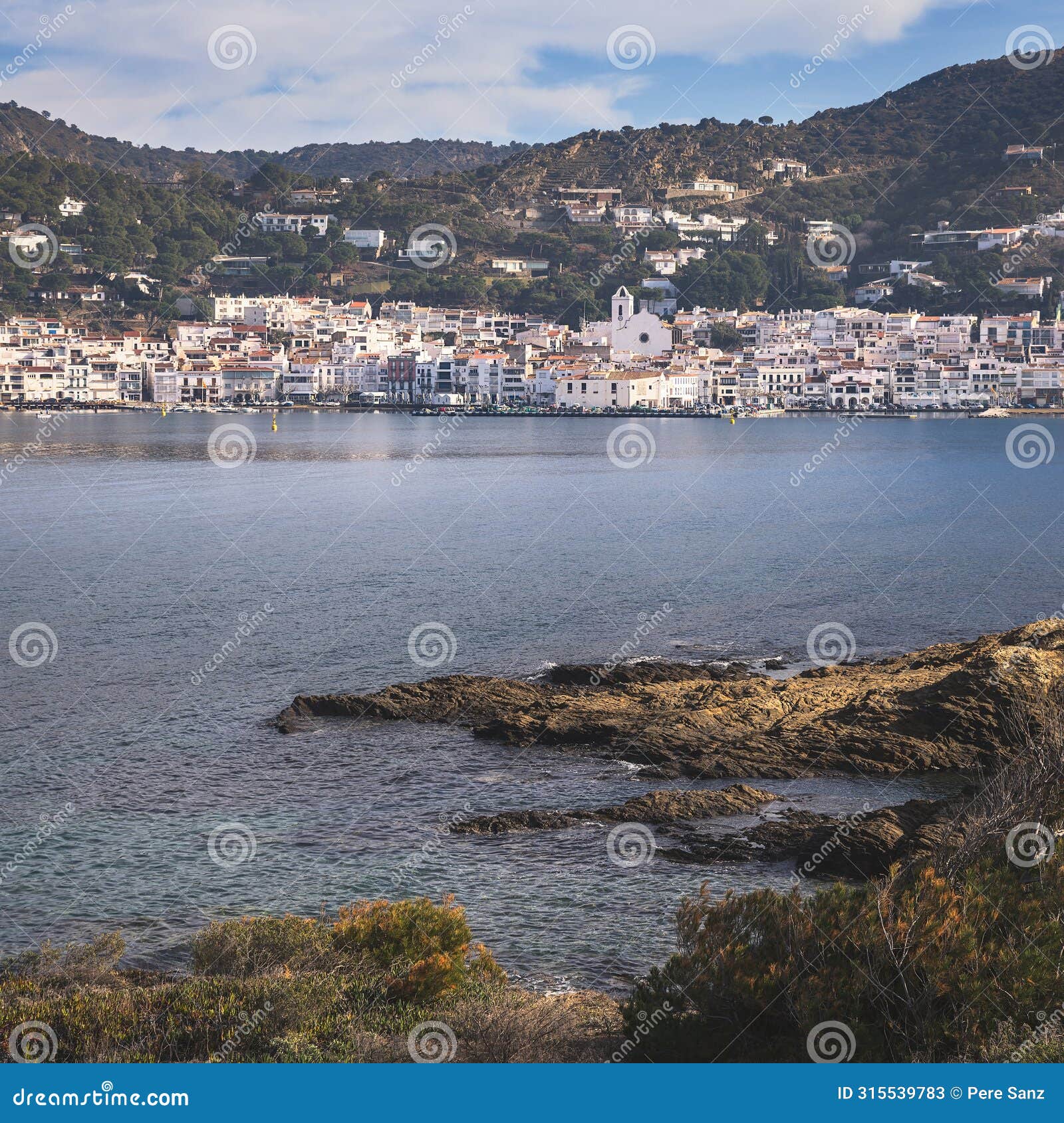 view of the beautifull village of port de la selva in catalonia