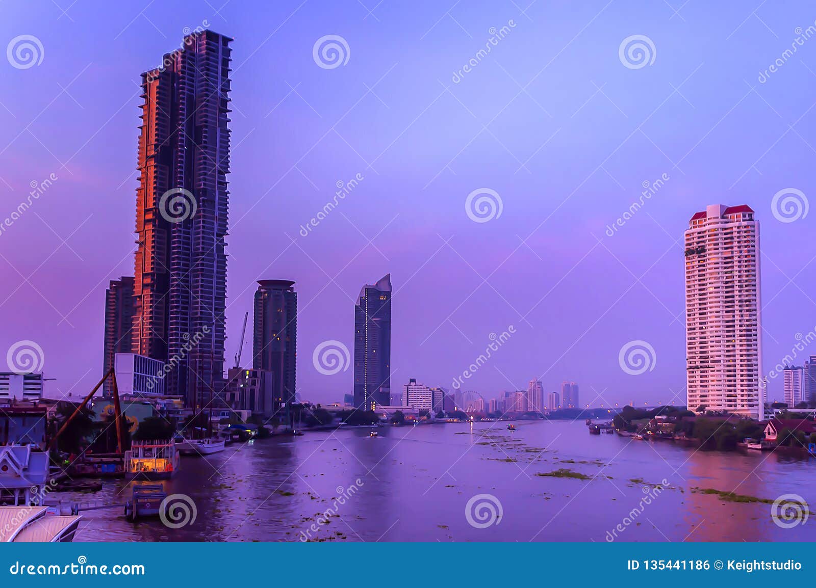 The View of Big River in the City BKK Stock Photo Image of famous, life 135441186