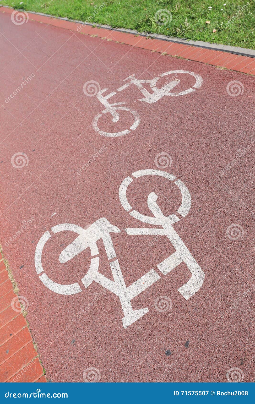 View of the Bike Lane / Traffic Sign Stock Image Image of bicycle