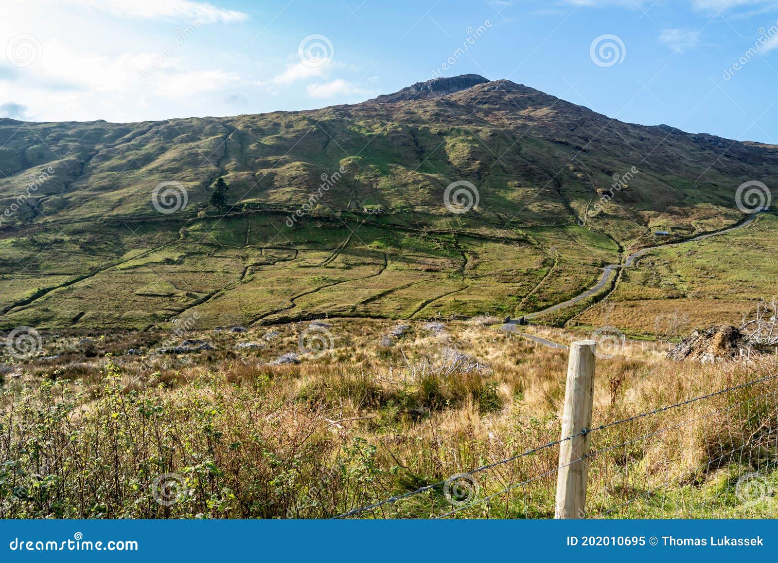 view of the bluestack mountains viewing towards carnaween in donegal - ireland