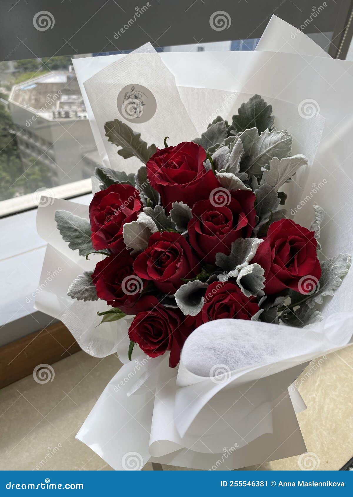 View of a Bouquet with Red Roses Stock Image Image of houseplant