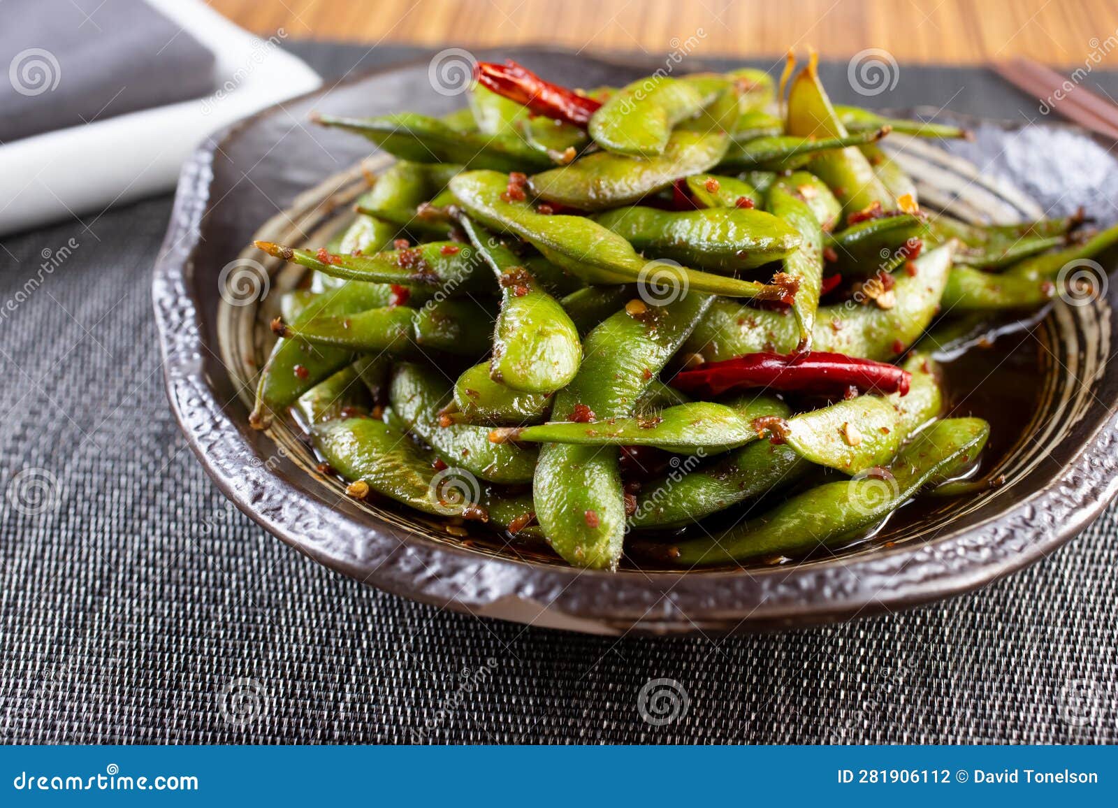 Spicy edamame bowl stock photo. Image of fruit, agriculture - 281906112