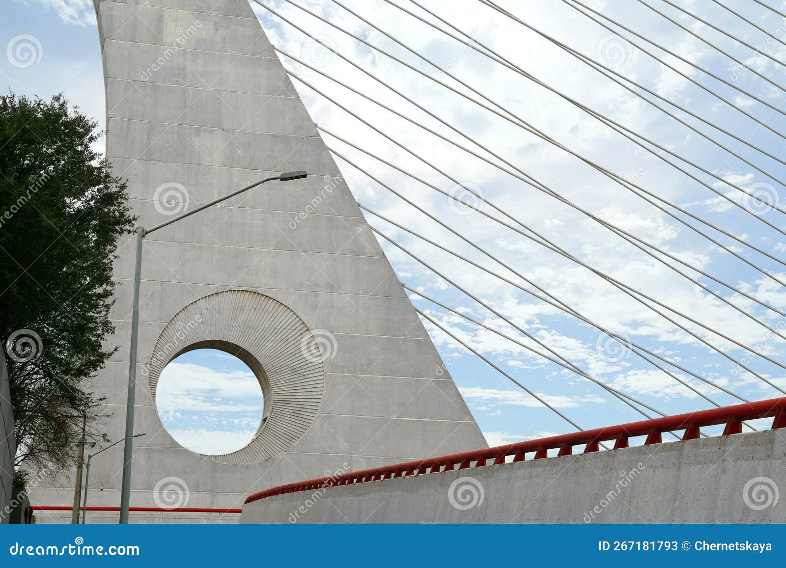 view of bridge against sky. modern architecture