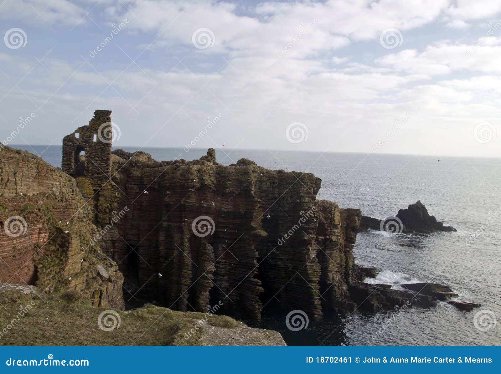 on the northwest coast of scotland. buchollie castle, caithness, scotland, uk.