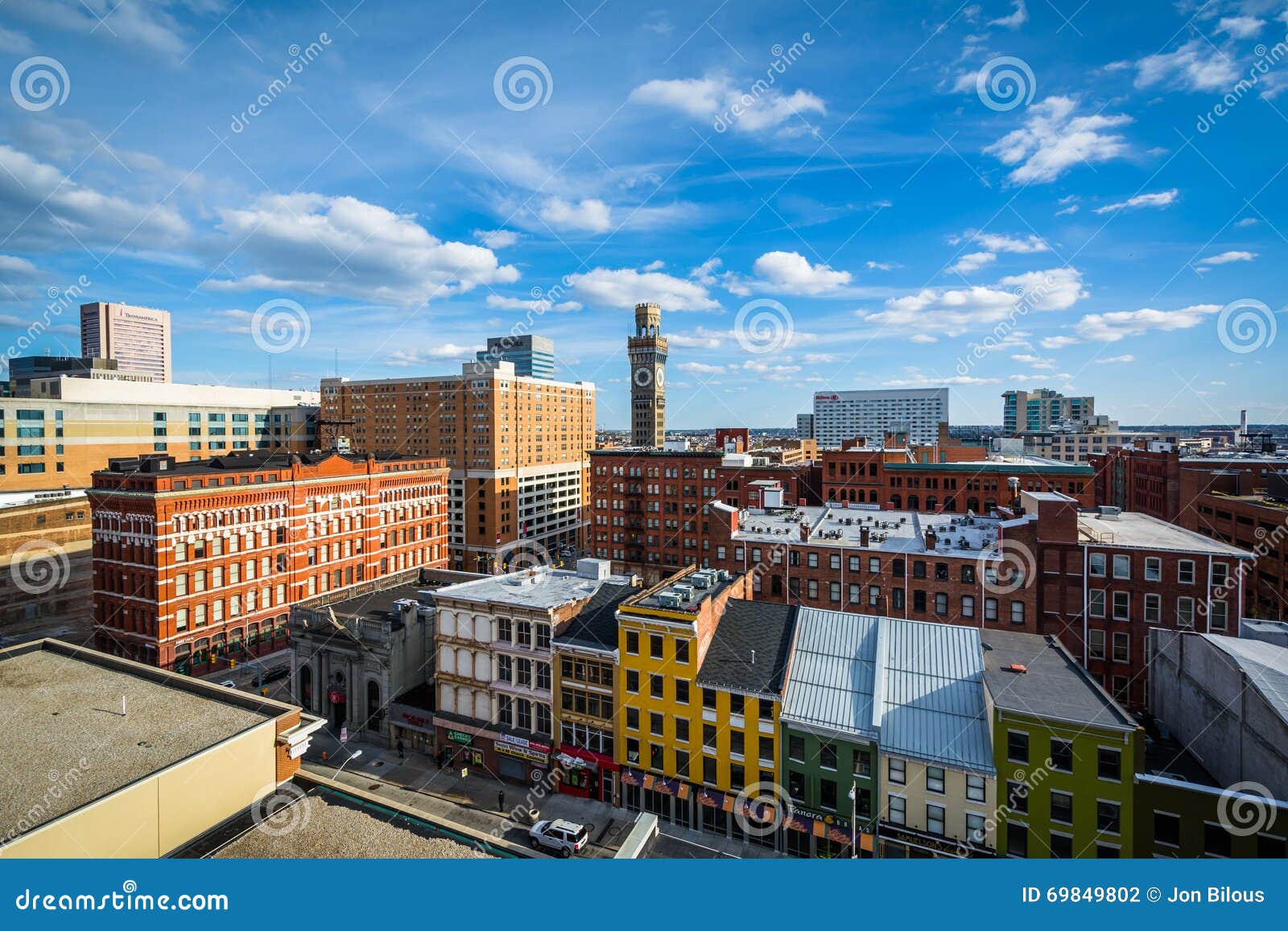 View of Buildings in Downtown Baltimore, Maryland. Editorial Photography Image of scenic