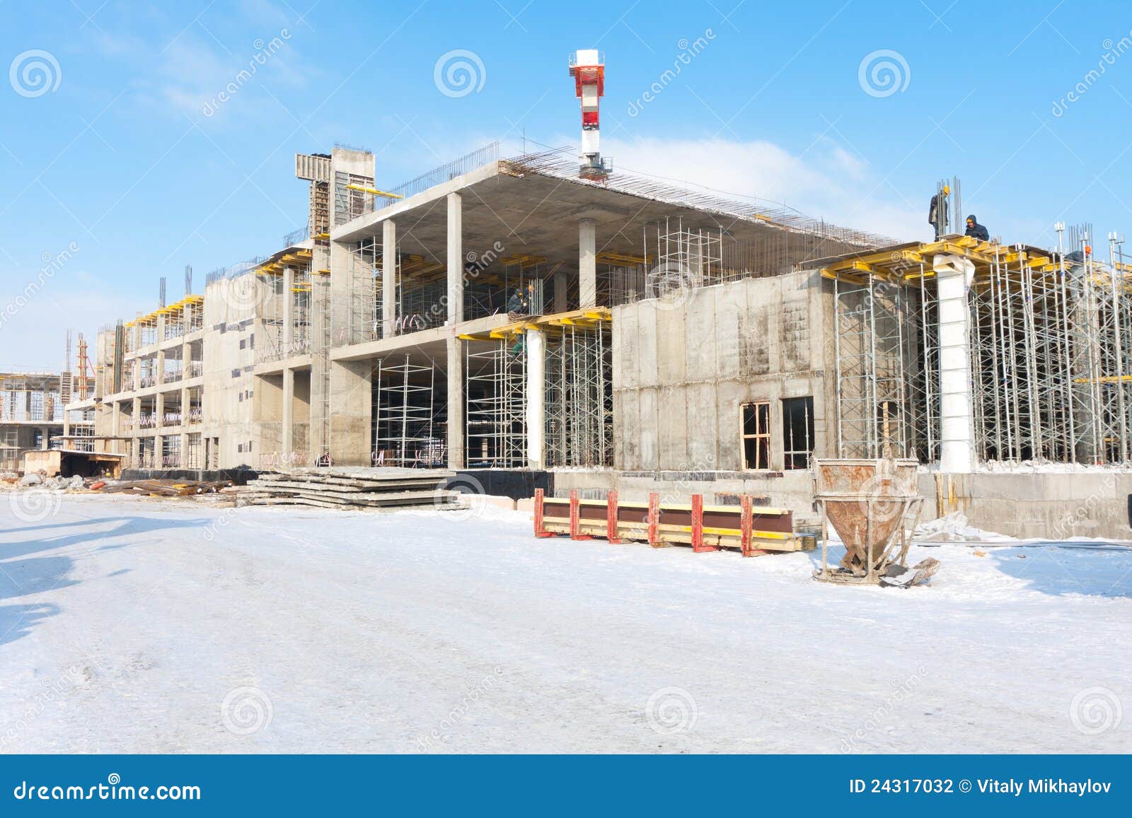 View of Business Center Being Built Stock Photo Image of design