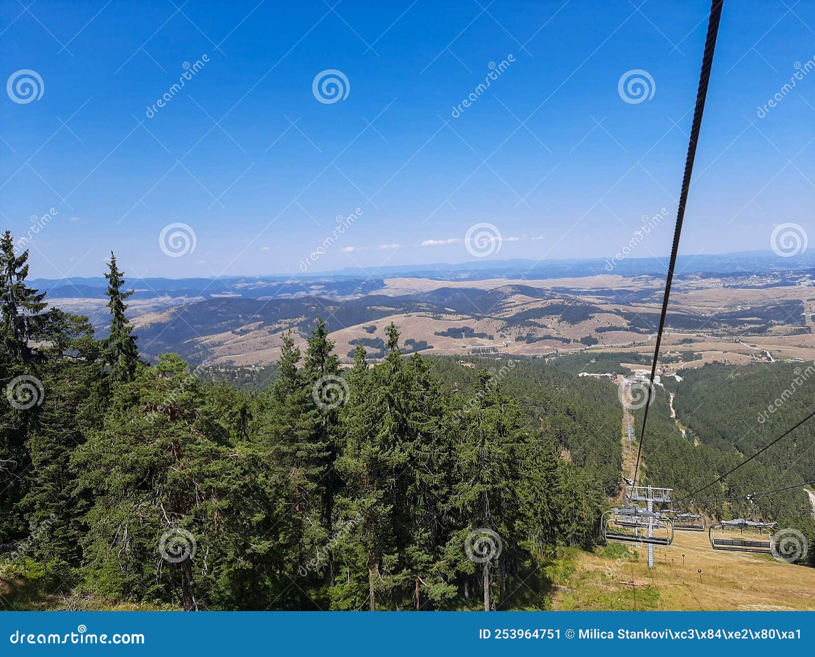 View from the Cable Car on Zlatibor Stock Image Image of forest