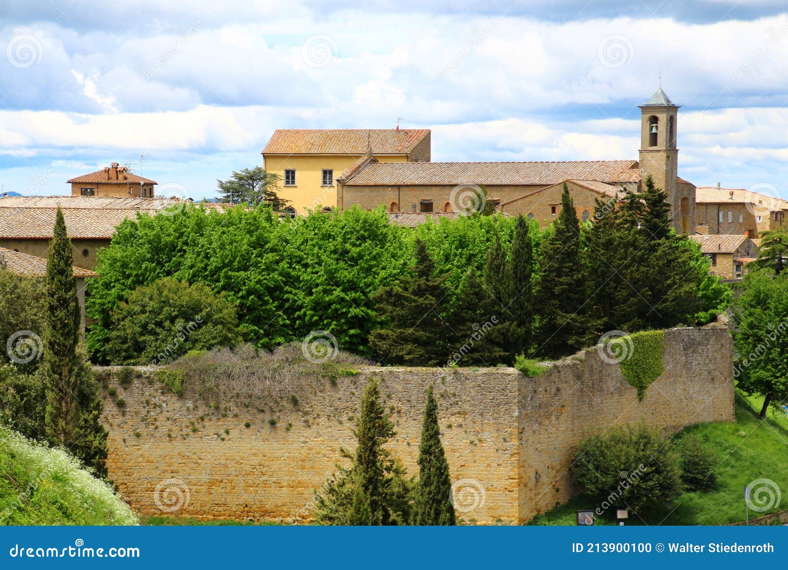 view of the cappella della croce di giorno, volterra, tuscany, italy