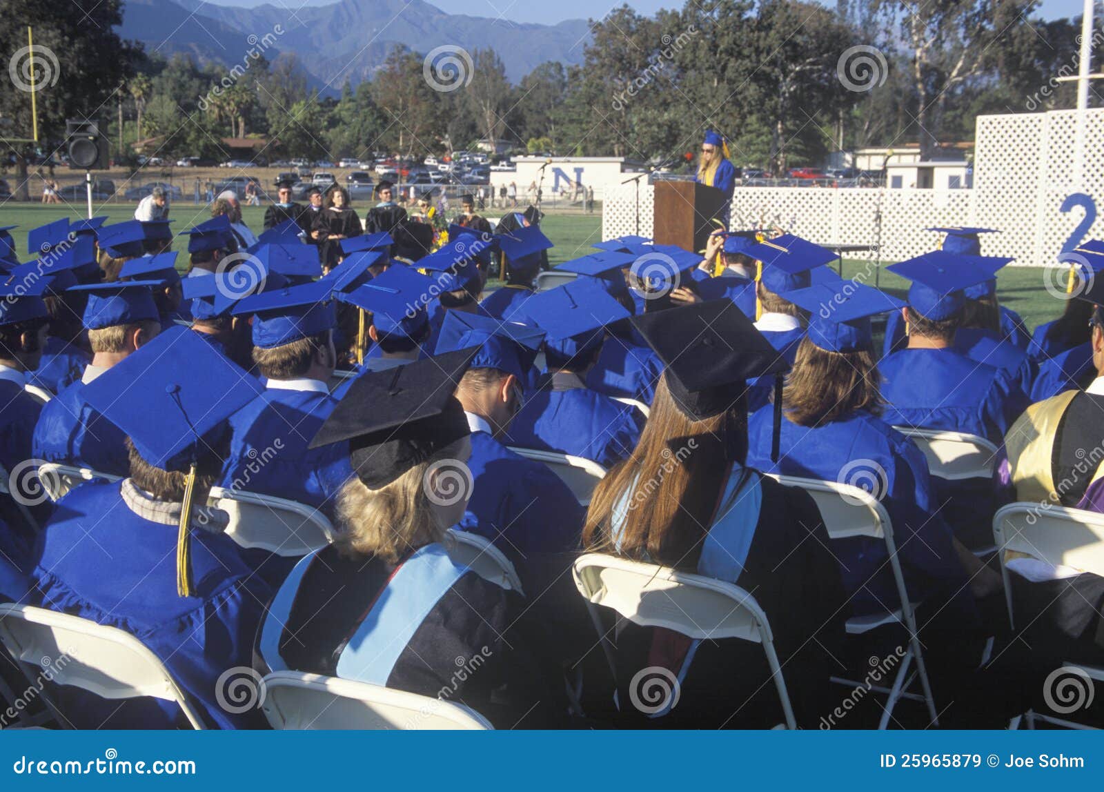 View of the Caps and Gowns of UCLA S Editorial Stock Image Image of