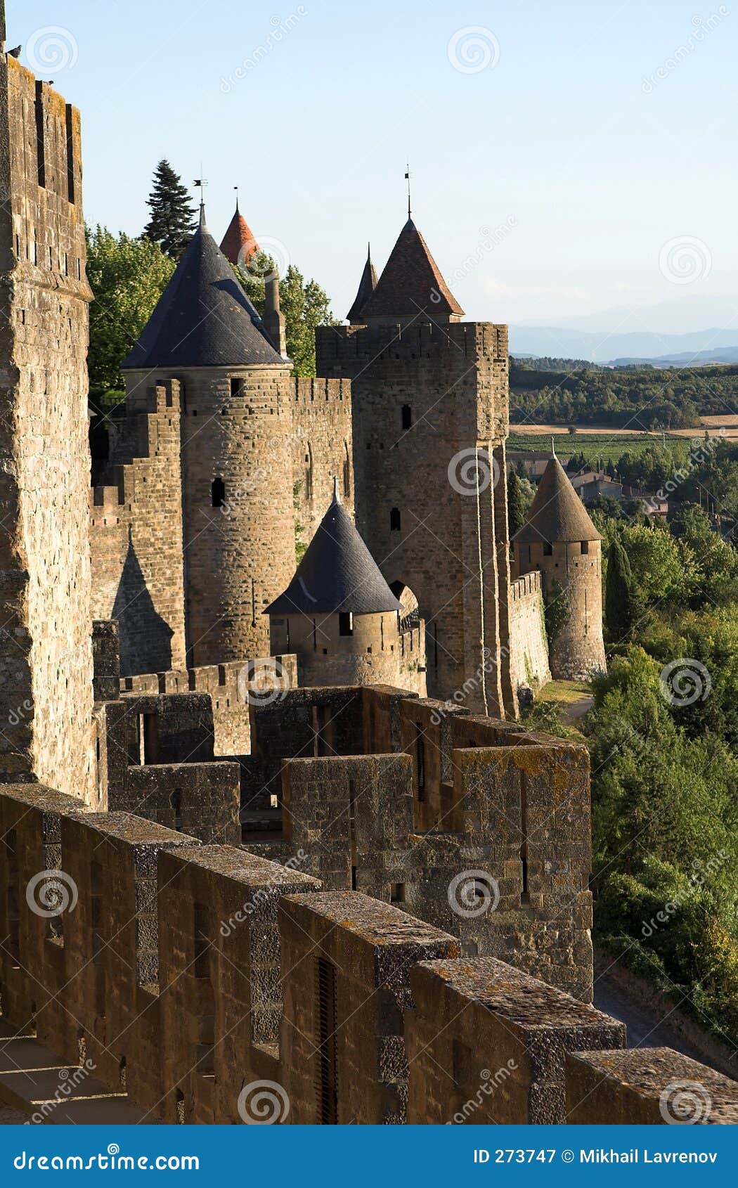 view at carcassonne castle and surroundings