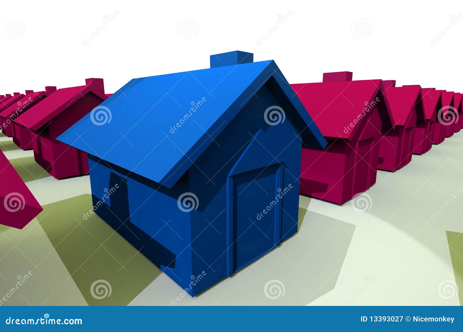 View of cartoon house stock illustration. Illustration of home - 13393027