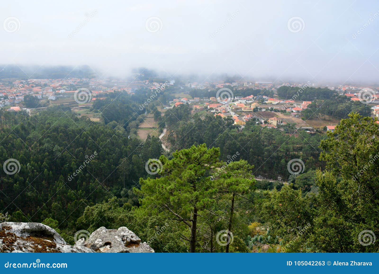 view from the castelo do neiva, way to santiago de compostela