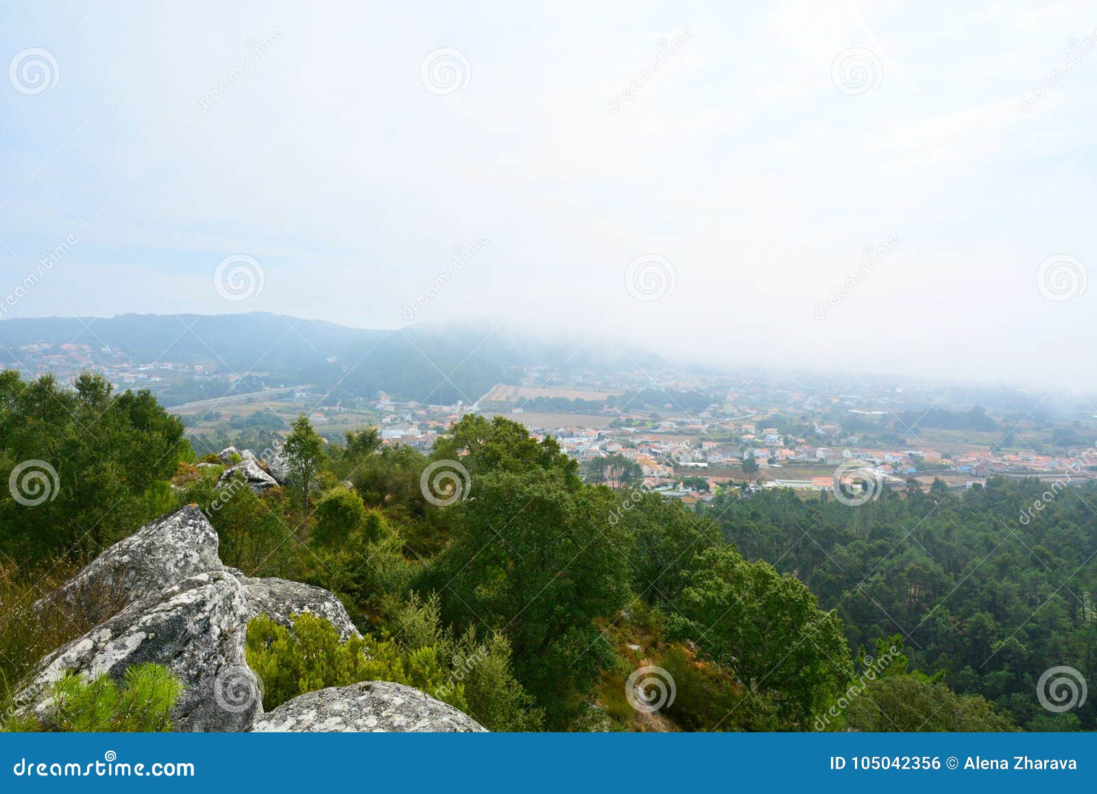 view from the castelo do neiva, way to santiago de compostela