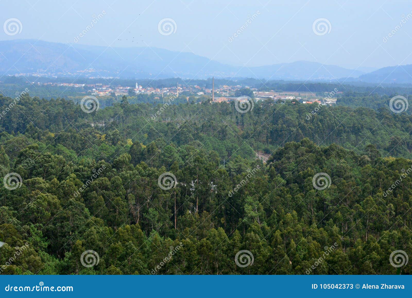 view from the castelo do neiva, way to santiago de compostela