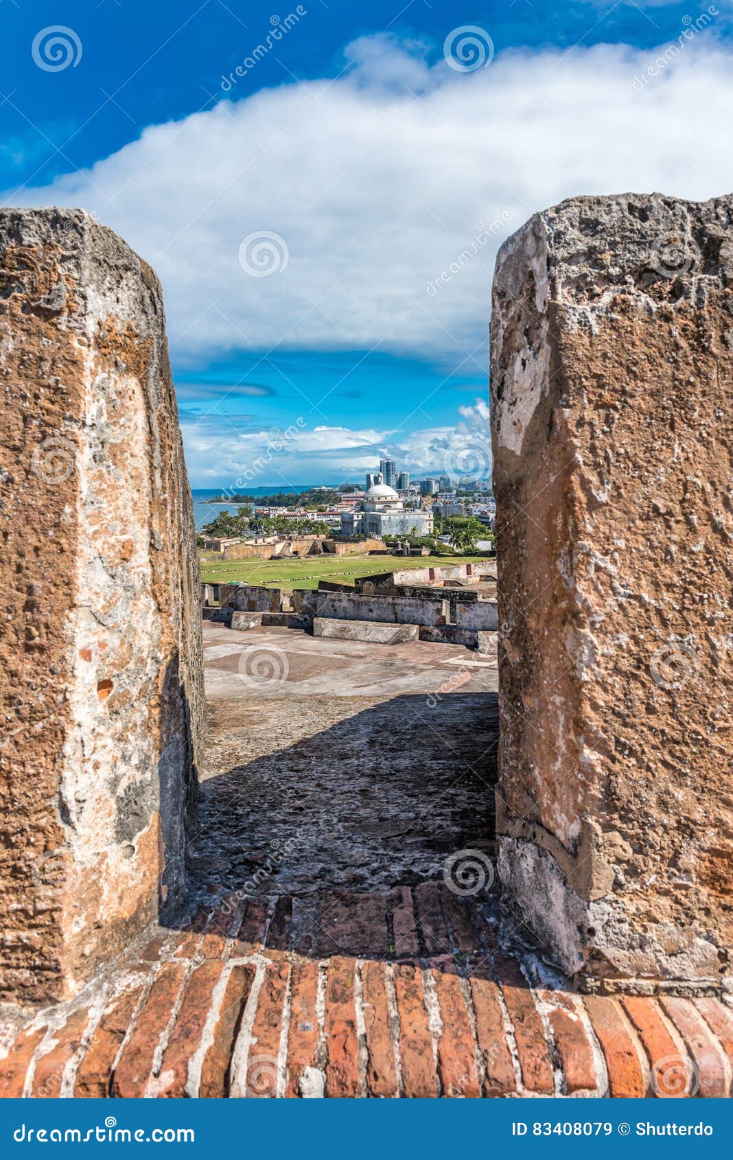 view from castillo de san cristobal toward town