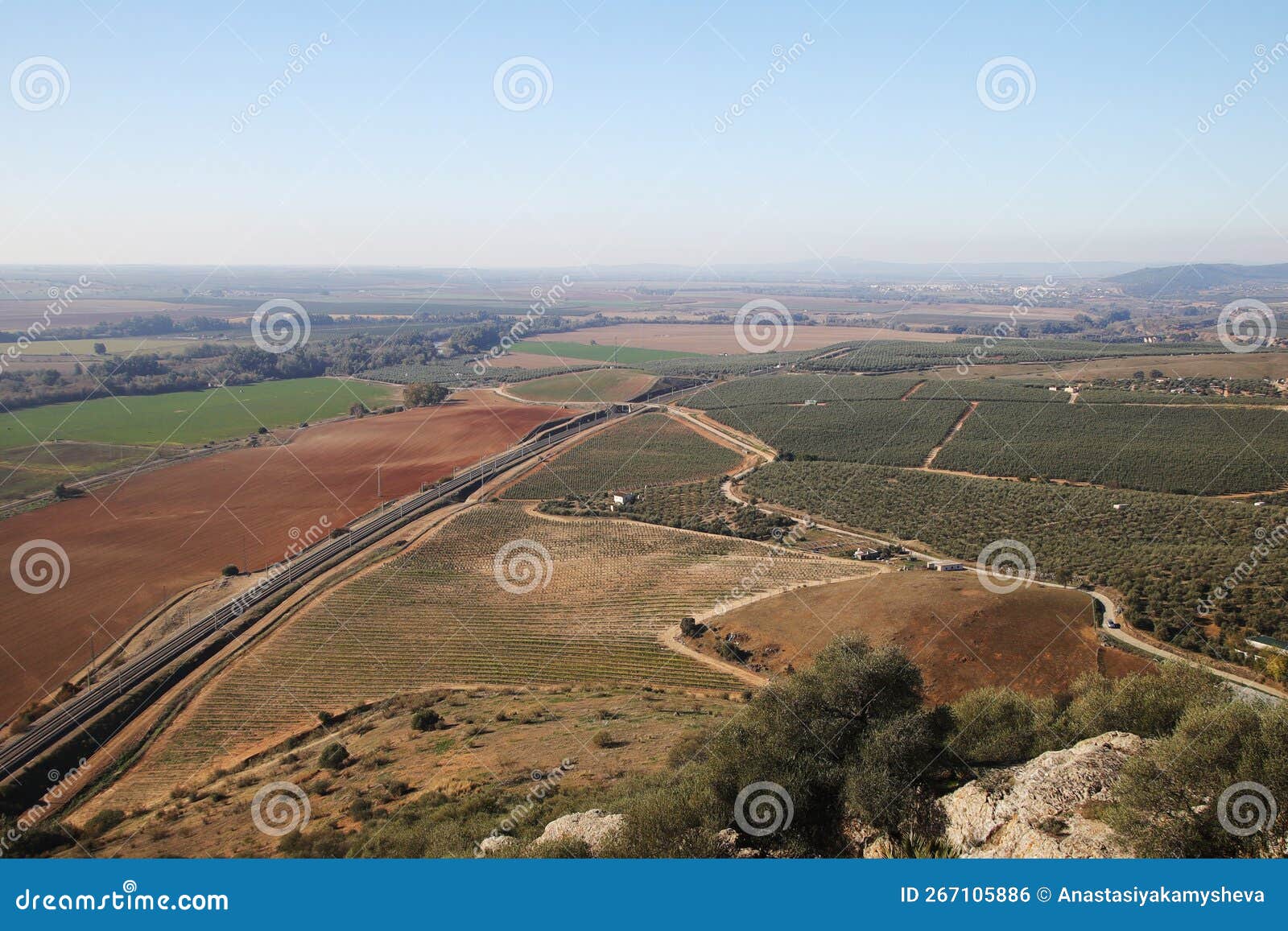 the view from the castle almodovar del rio, spain