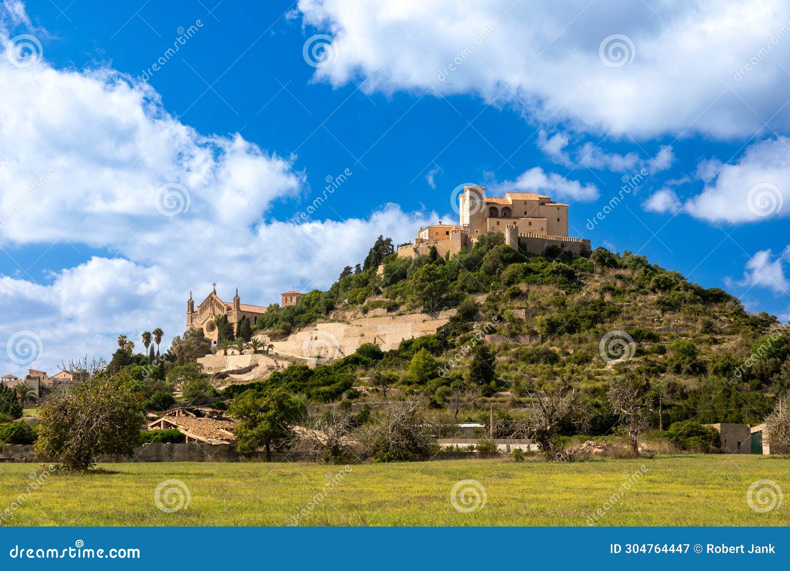 view of the castle hill of arta, mallorca
