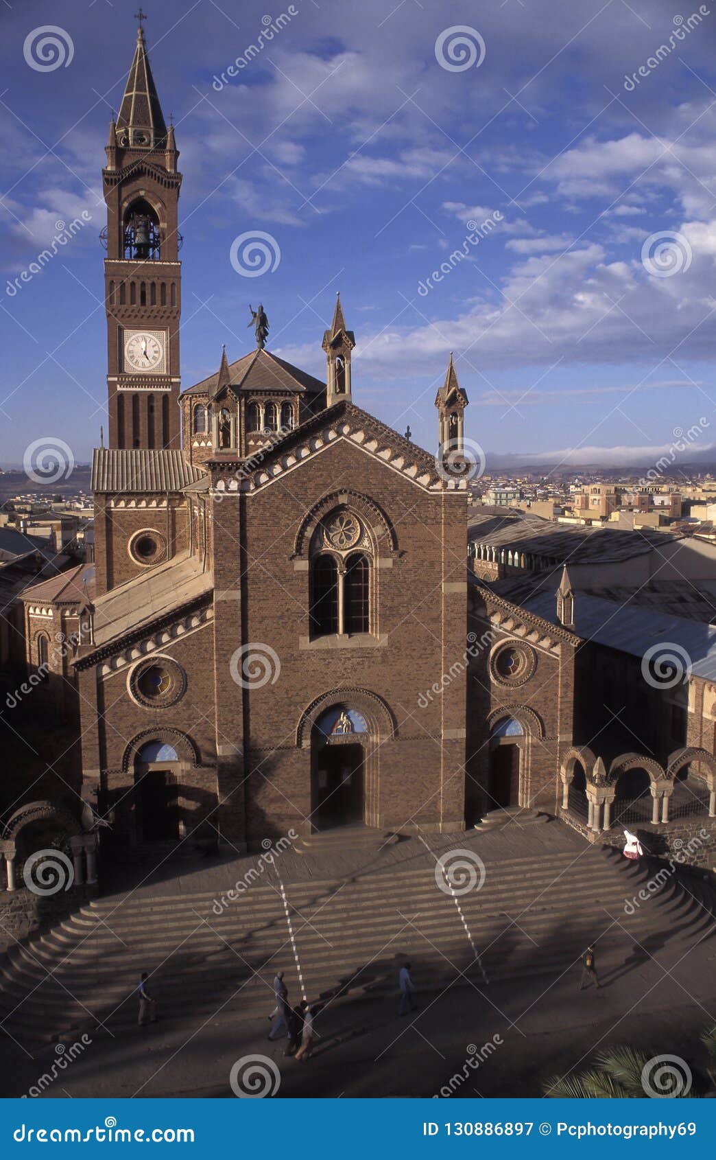 view of the cathedral of asmara, eritrea