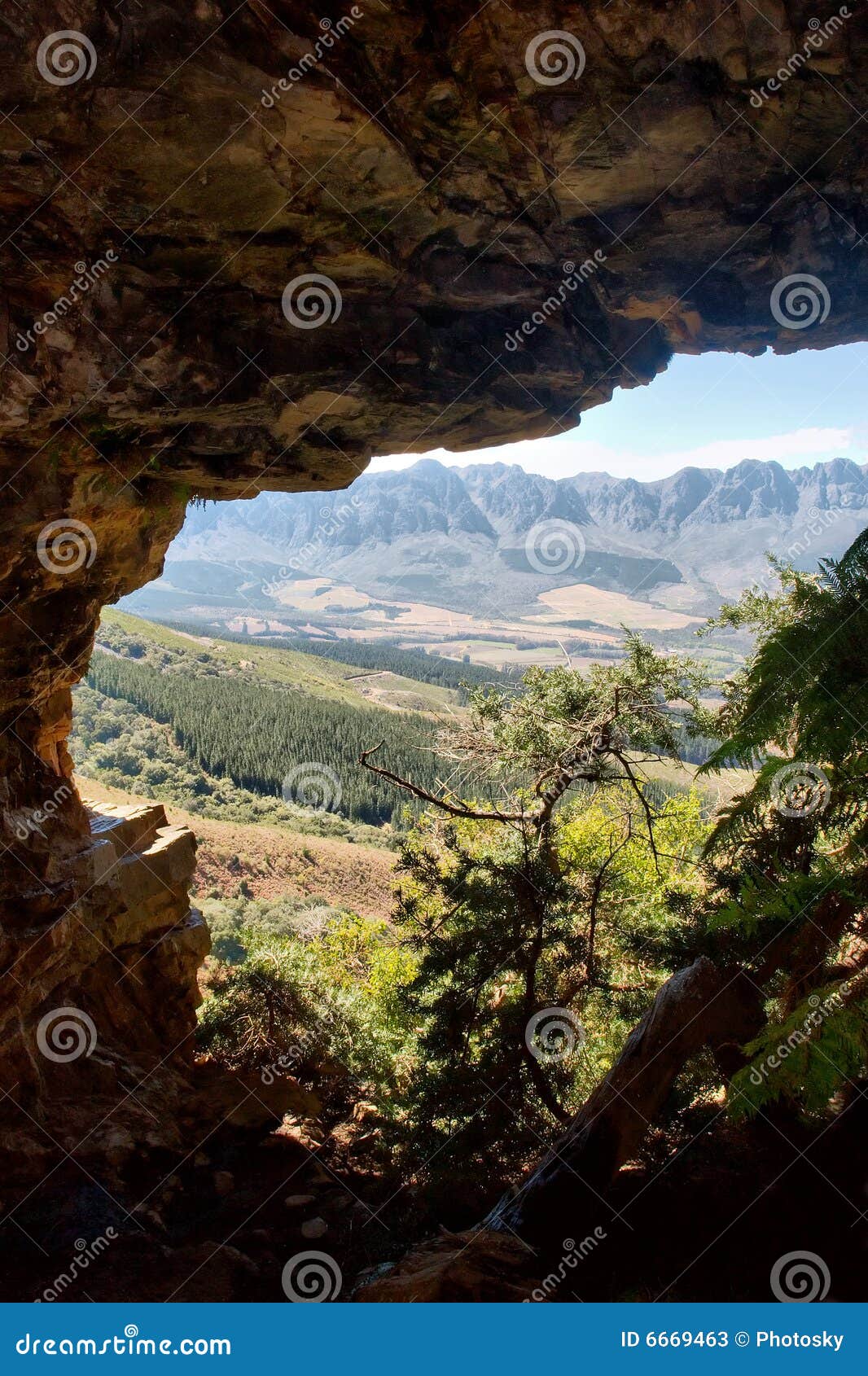 view from cave at farmlands