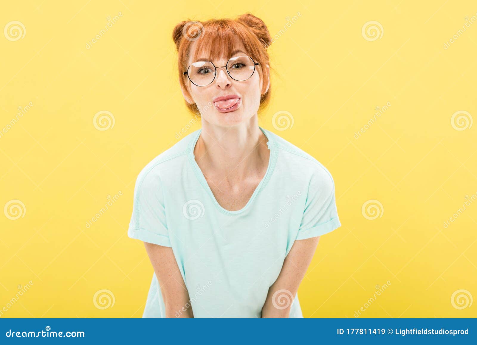 Redhead Glasses Facial