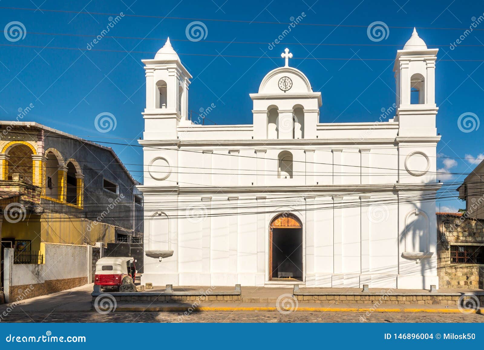 view at the church of san jose obrero in copan ruinas - honduras