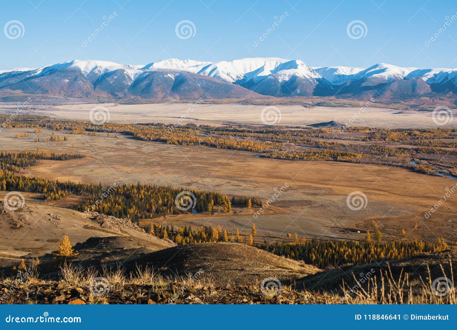 View Of Chuya Ridge Of Altai Mountains In Siberia Stock Image Image