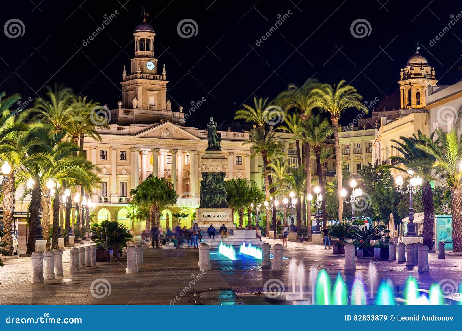 view of the city hall in cadiz, spain