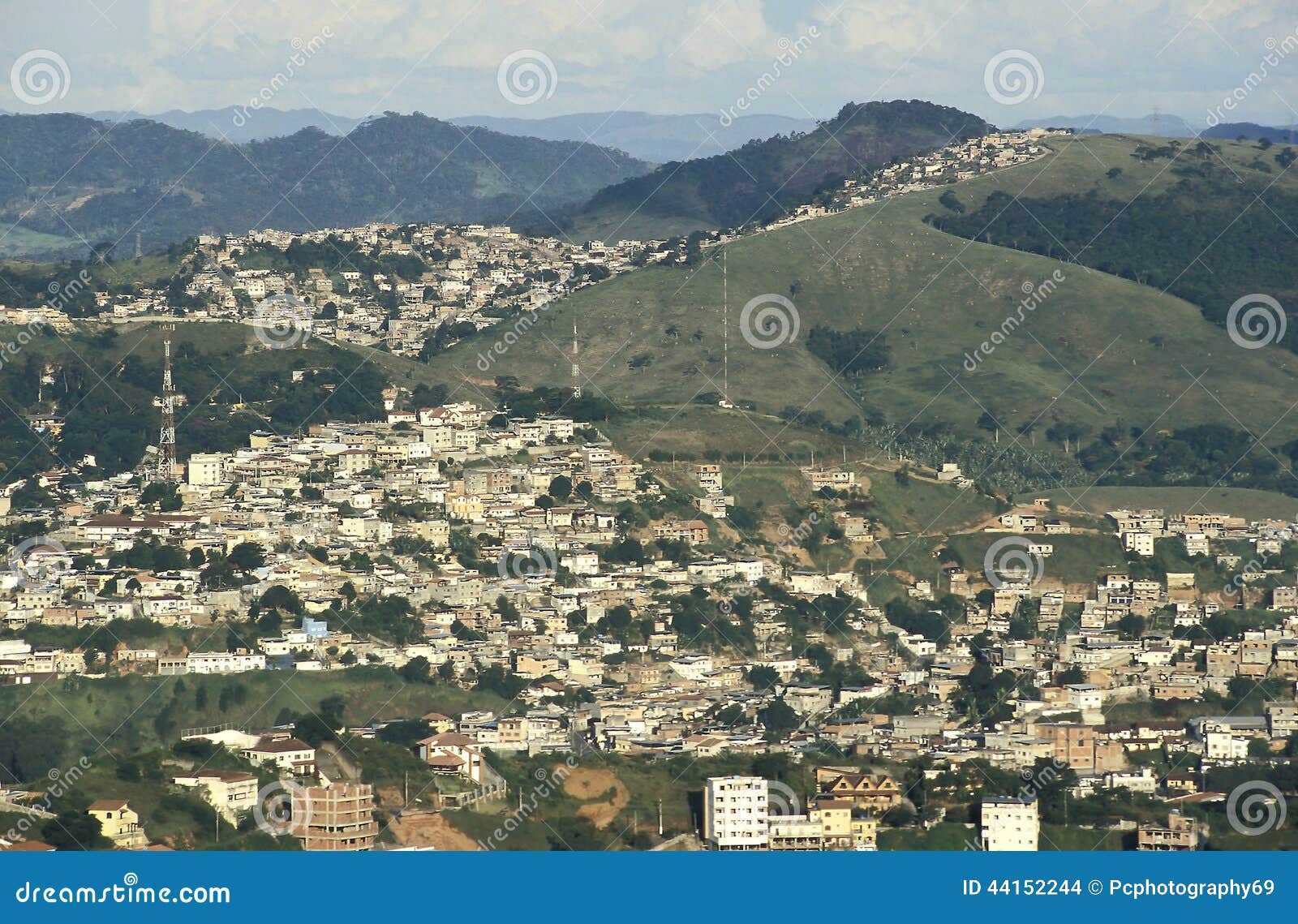 view of the city of juiz de fora, minas gerais, brazil.