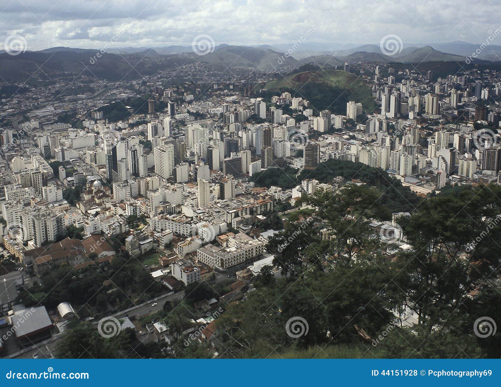 view of the city of juiz de fora, minas gerais, brazil.