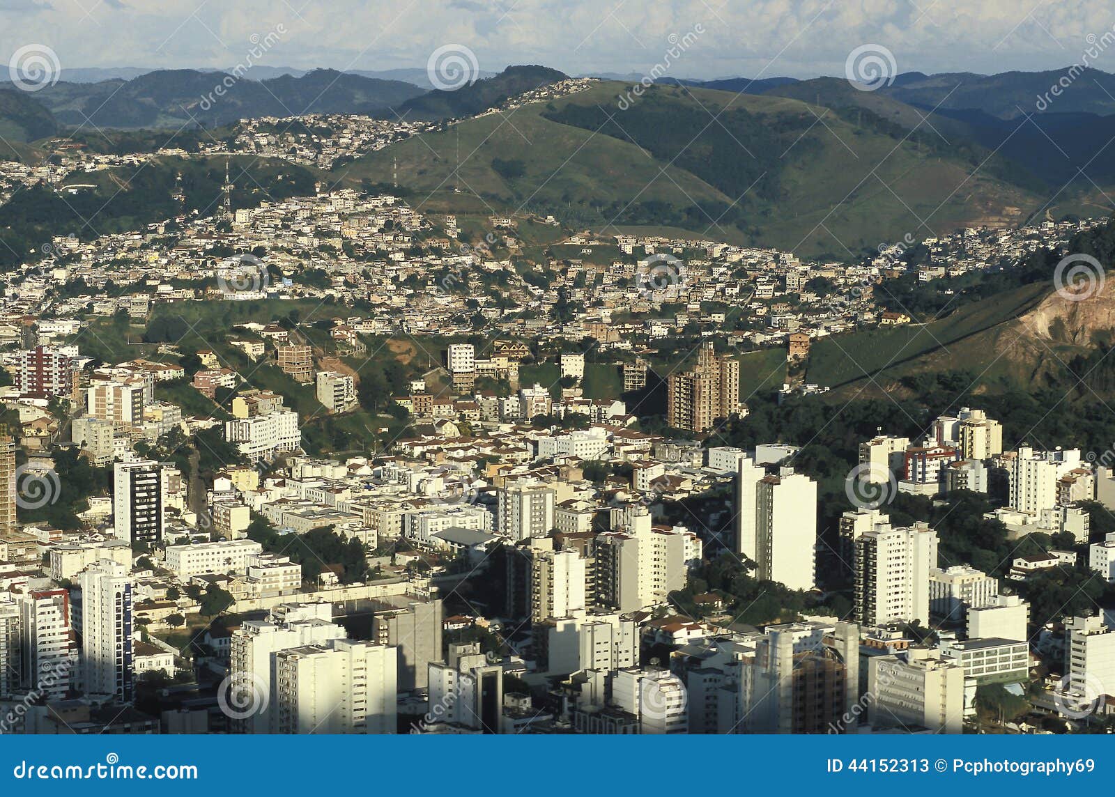 view of the city of juiz de fora, minas gerais, brazil.