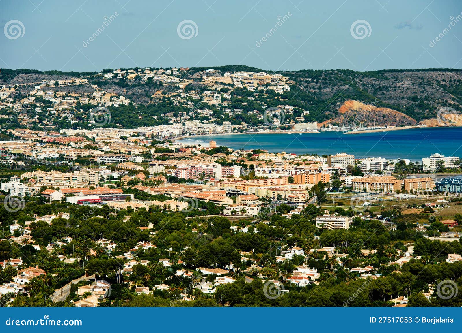 View of the coast of Javea stock image. Image of stone 27517053