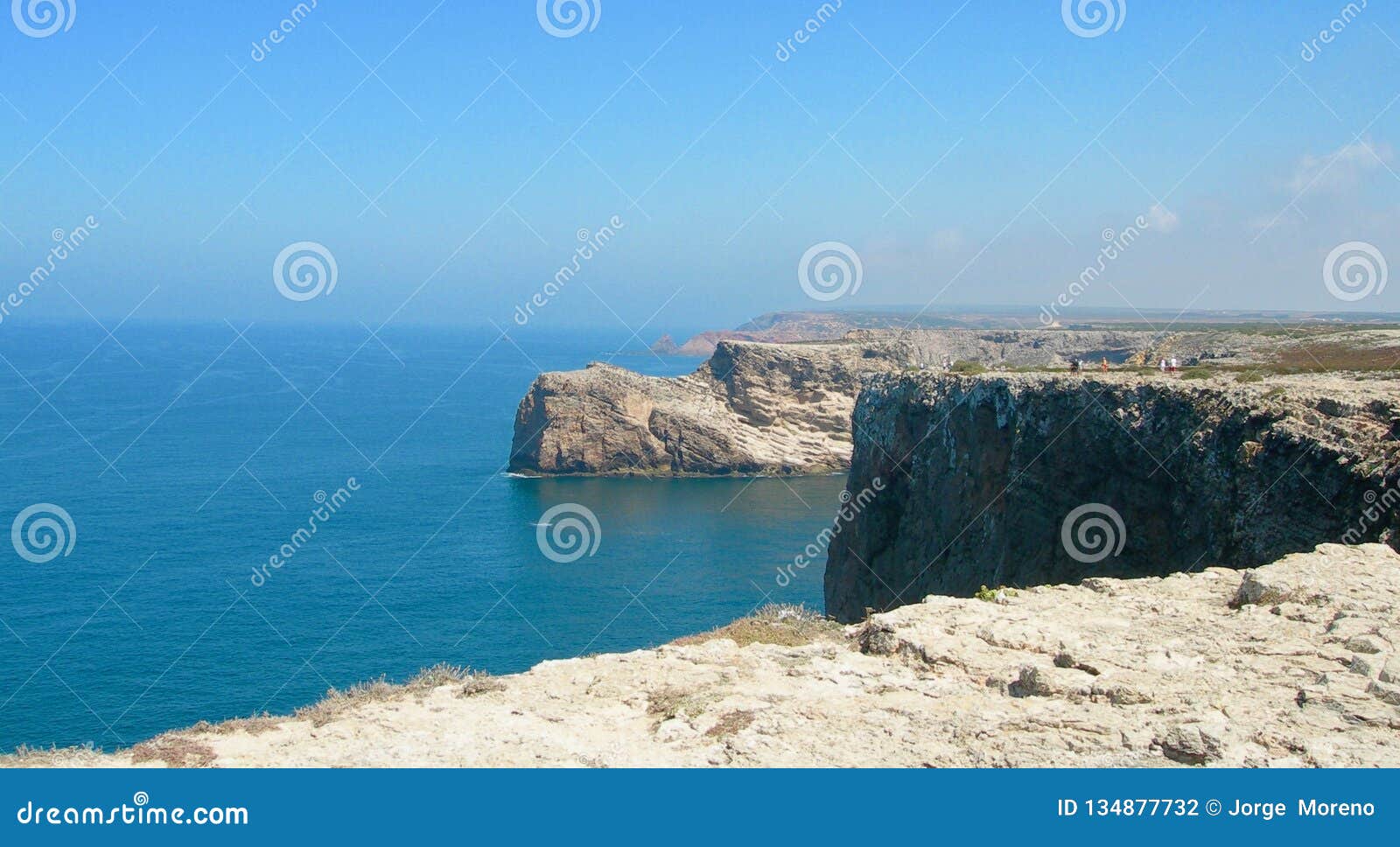 view of the coast in the portuguese algarve.