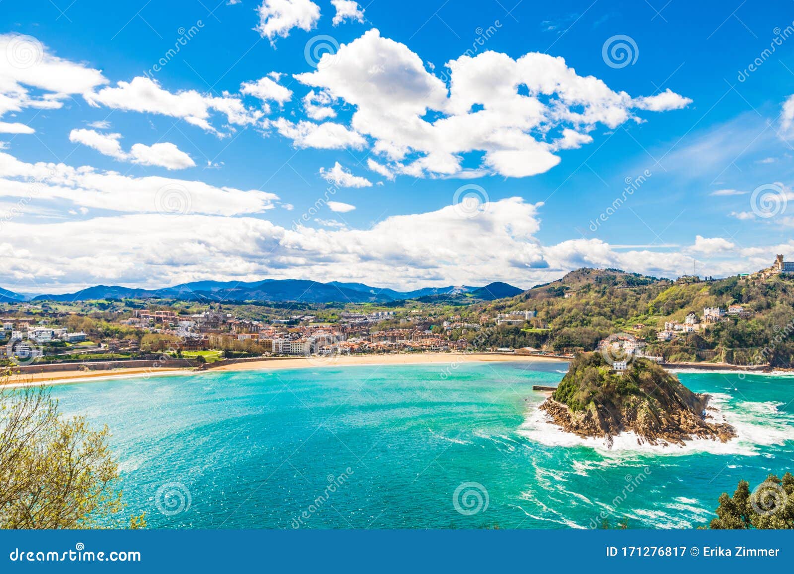 view of the coast of san sebastian