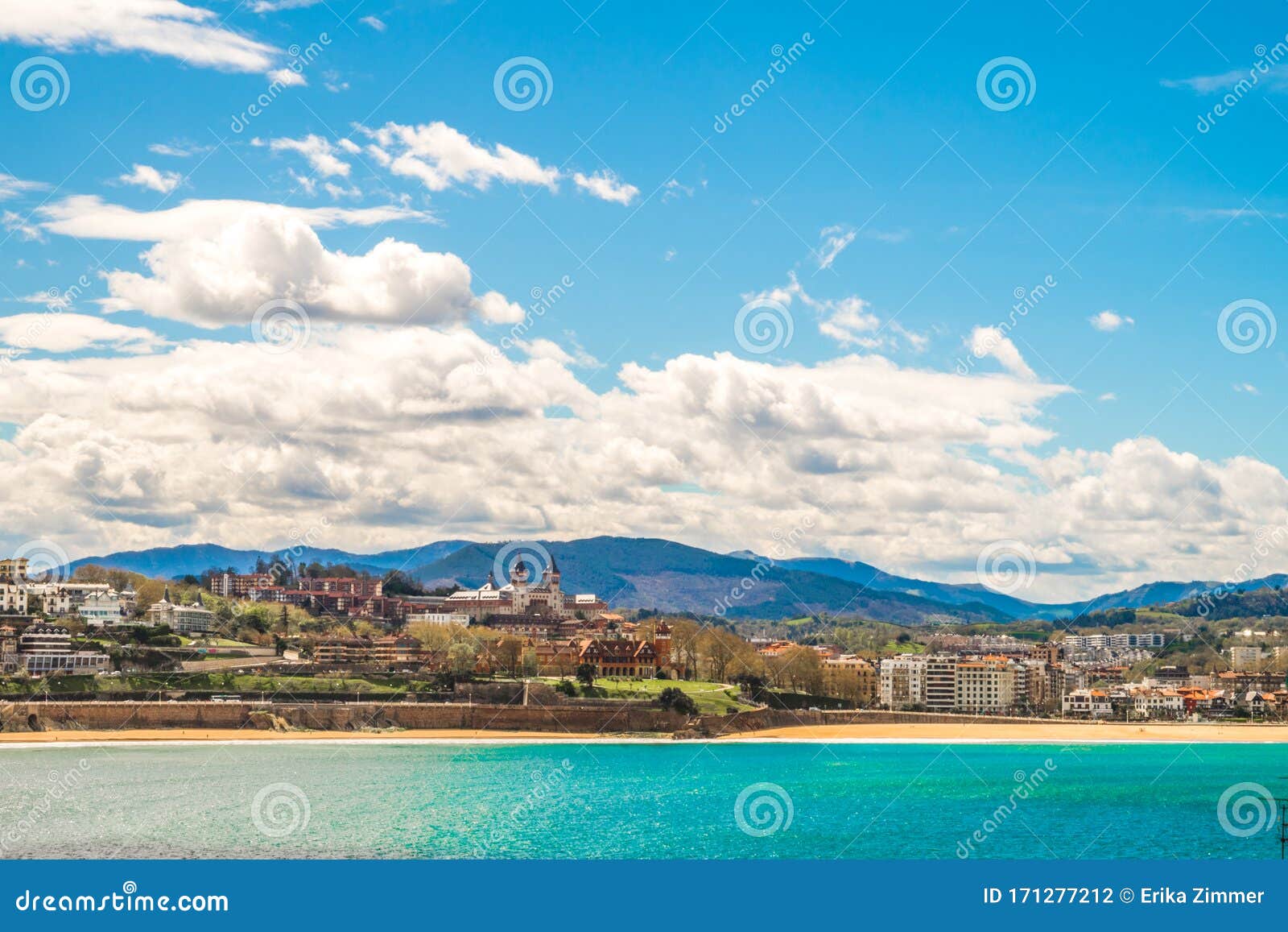 view of the coast of san sebastian