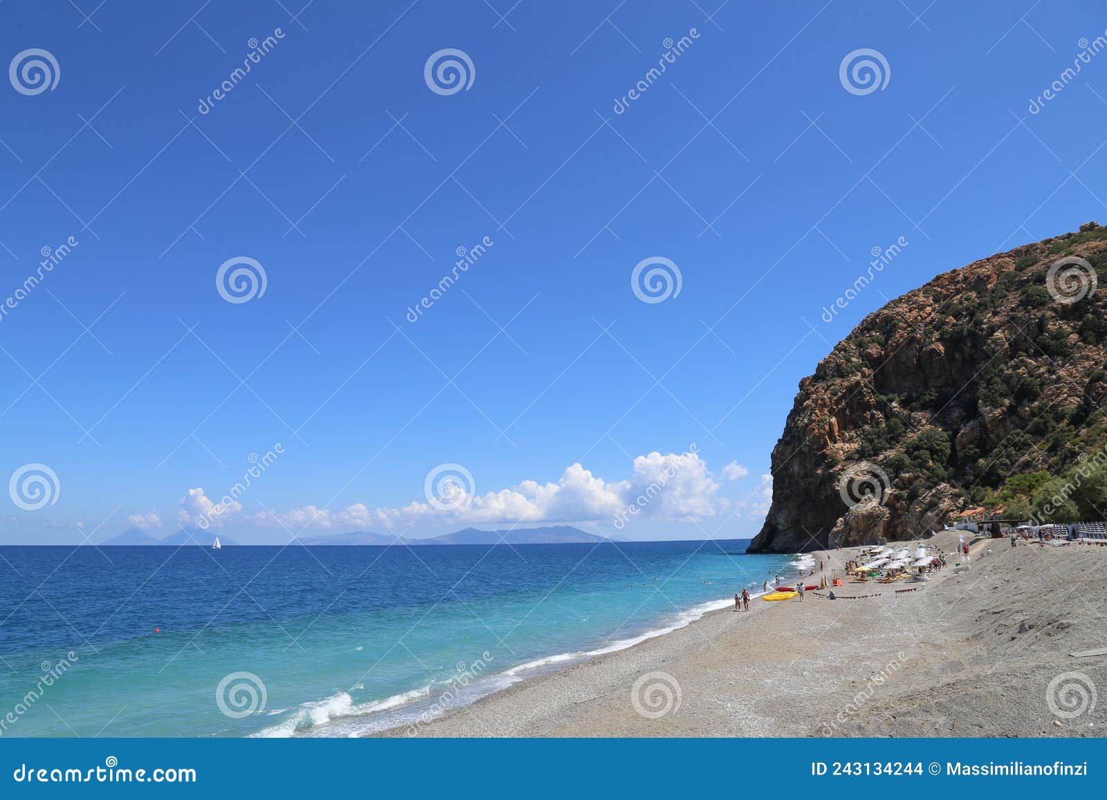 view of the coastline in the province of gioiosa marea