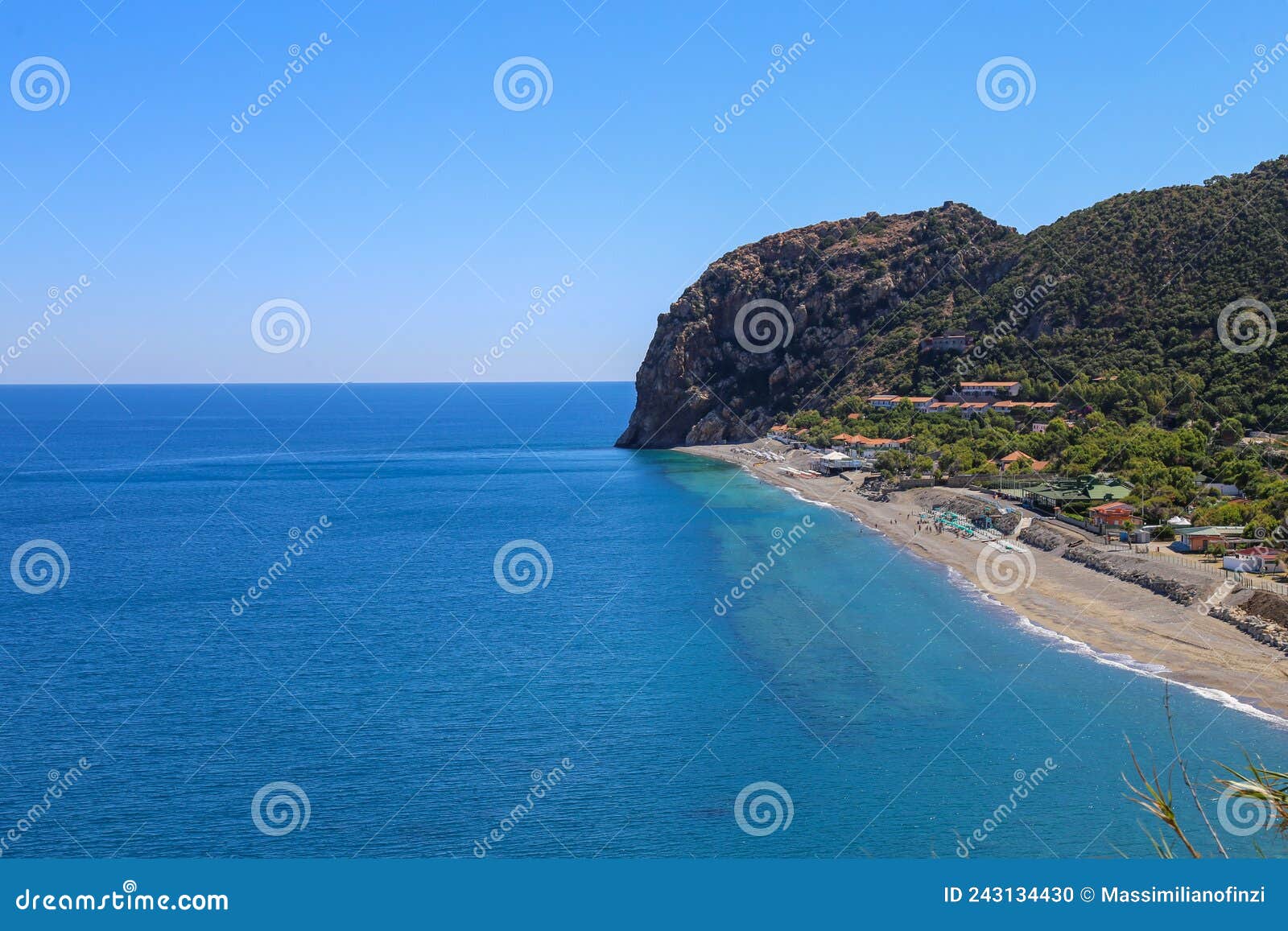 view of the coastline in the province of gioiosa marea