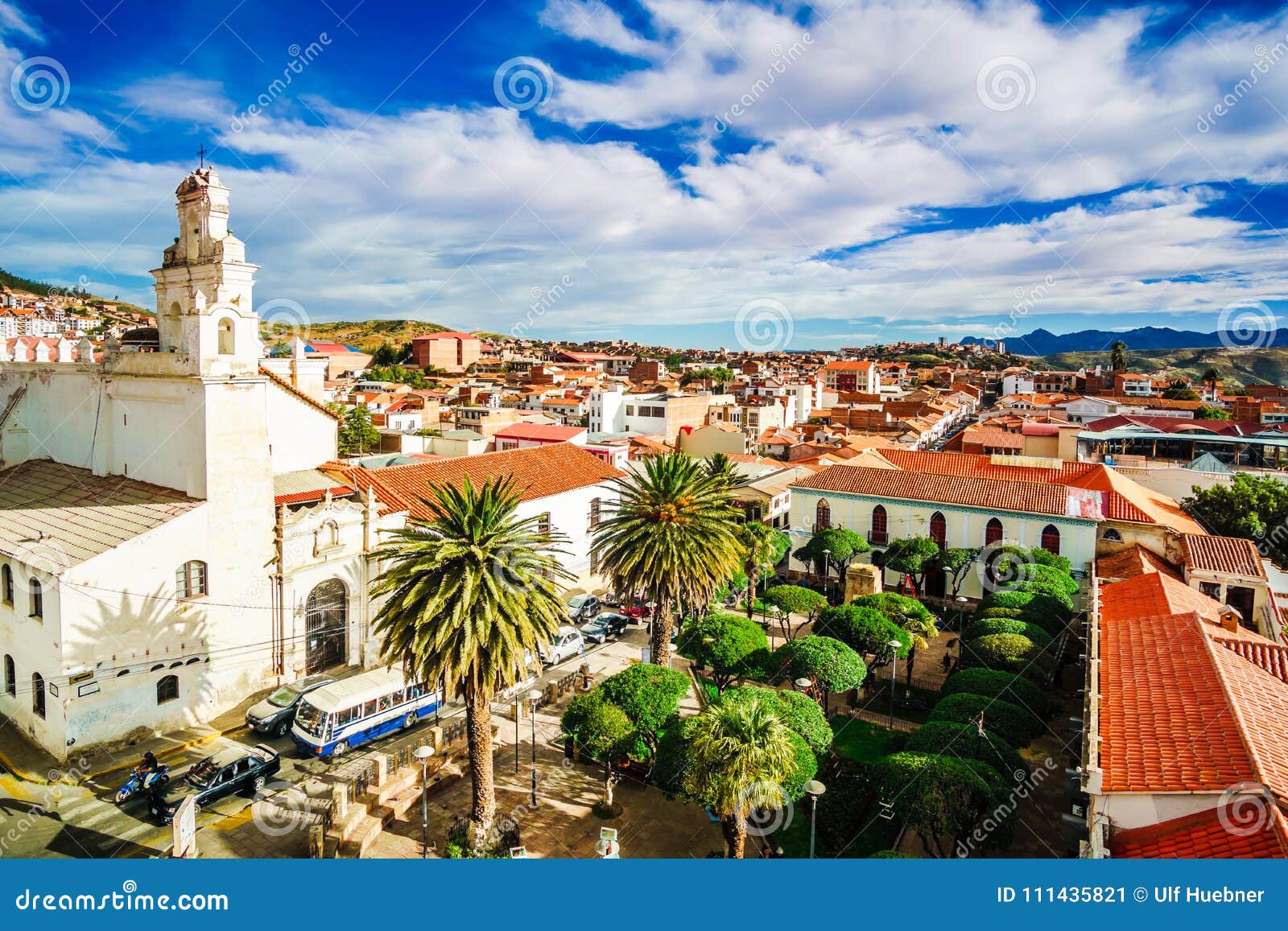 colonial old town of sucre in bolivia