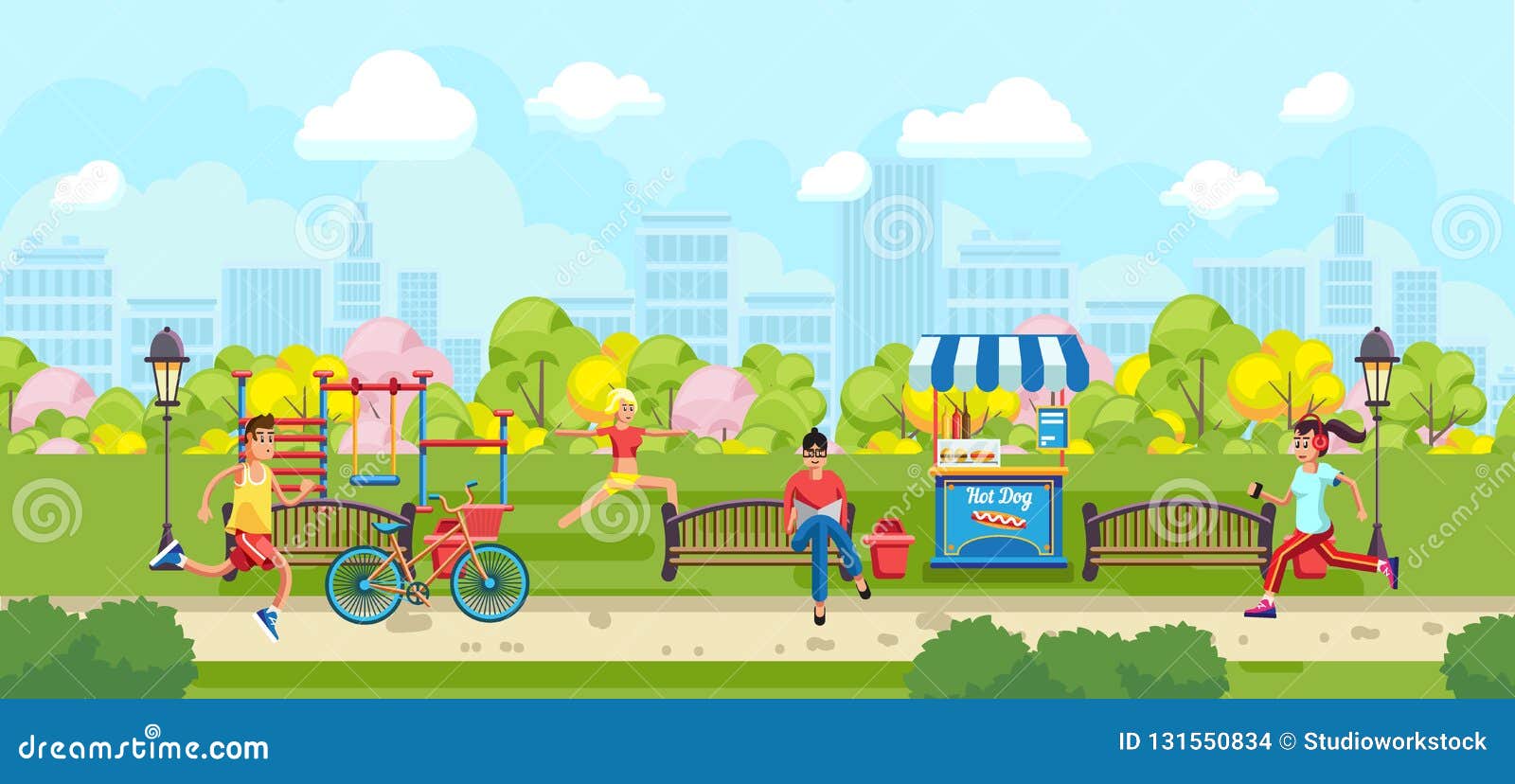 People in city park stock vector. Illustration of cartoon - 131550834 People in city park stock vector. Illustration of cartoon - 131550834